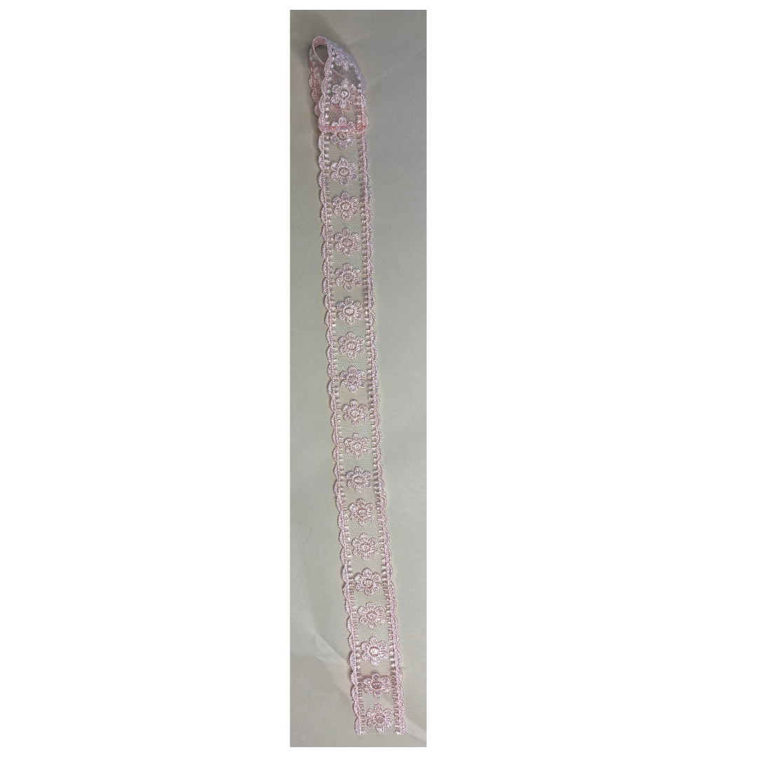 Bow Clip Holder - Pink Lace