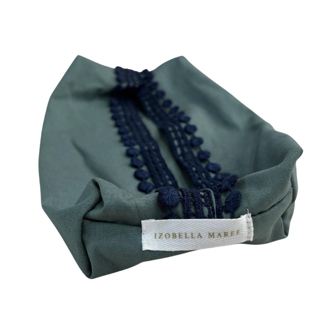 Baby Wipe Cover, Forest Green & Blue