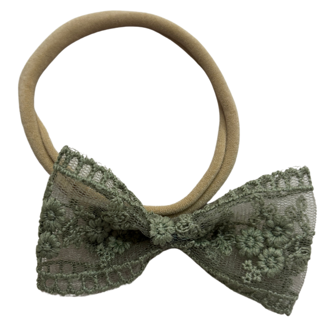 Sage Lace Bow