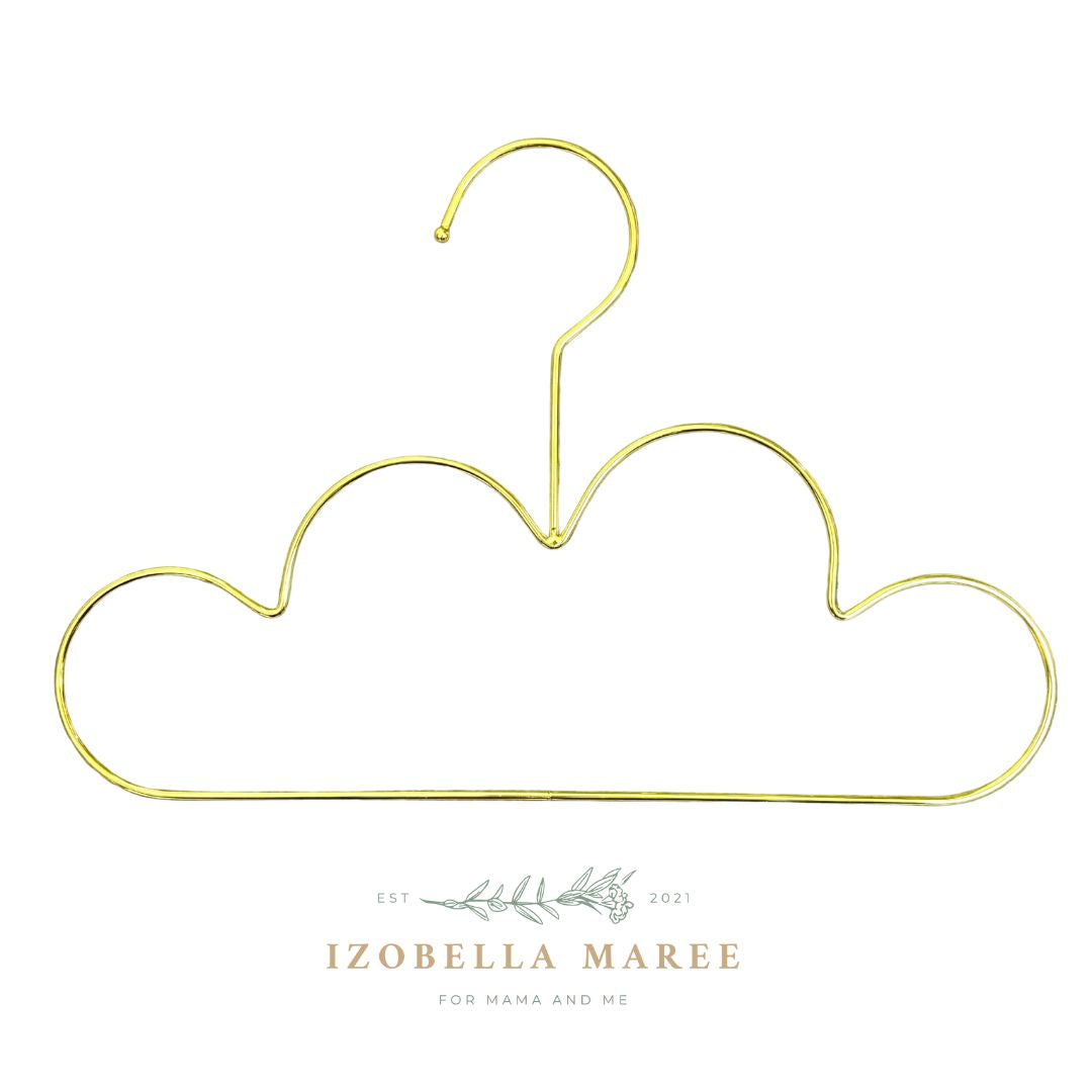 Gold, Cloud, Coat Hanger, Childrens. Gifting