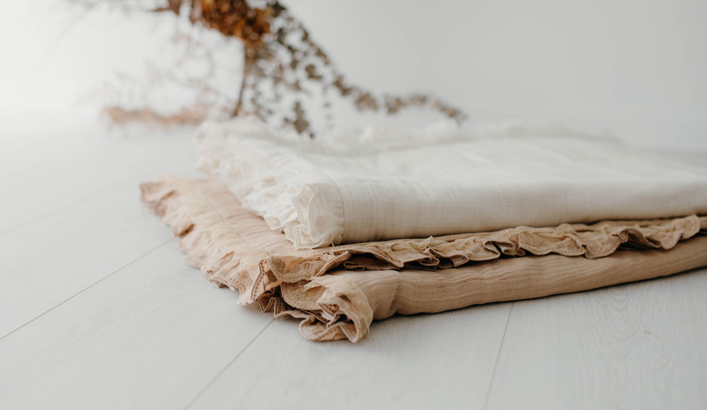 Baby Blanket, Baby Play Mat, Baby Clothes, Organic, Cotton Muslin, Baby Gift, Bonnet, beige, natural, cotton, cotton muslin, muslin, baby romper, cream, singlet.