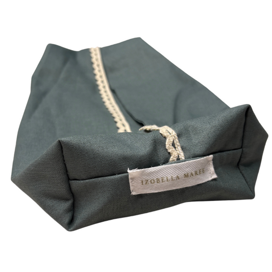 Baby Wipe Cover, Forest Green & Natural