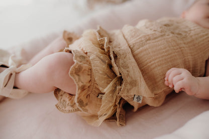 Baby Blanket, Baby Play Mat, Baby Clothes, Organic, Cotton Muslin, Baby Gift, Bloomers, Baby Bloomers, Toddler Clothing, Toddlerlife Beige